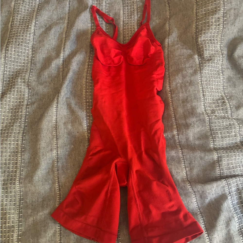 Red Sleeveless Bodysuit